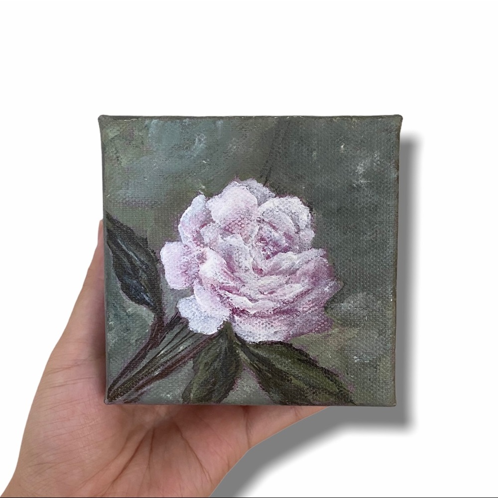 Original Rose painting, wall art, Impressionism